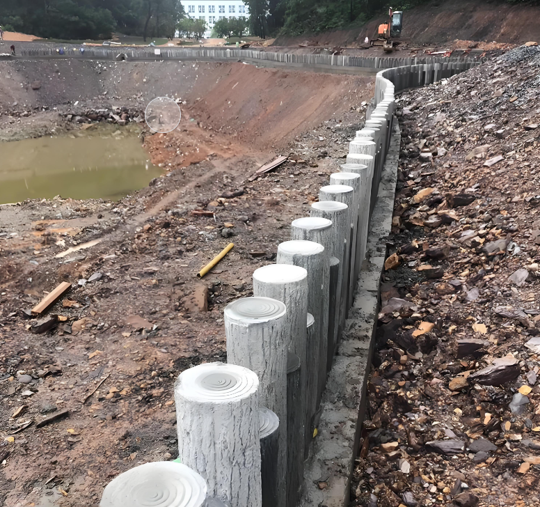 水泥仿木樁施工隊(duì)泓樺錦嘉 - 水泥仿木樁能用在庭院裝飾嗎？